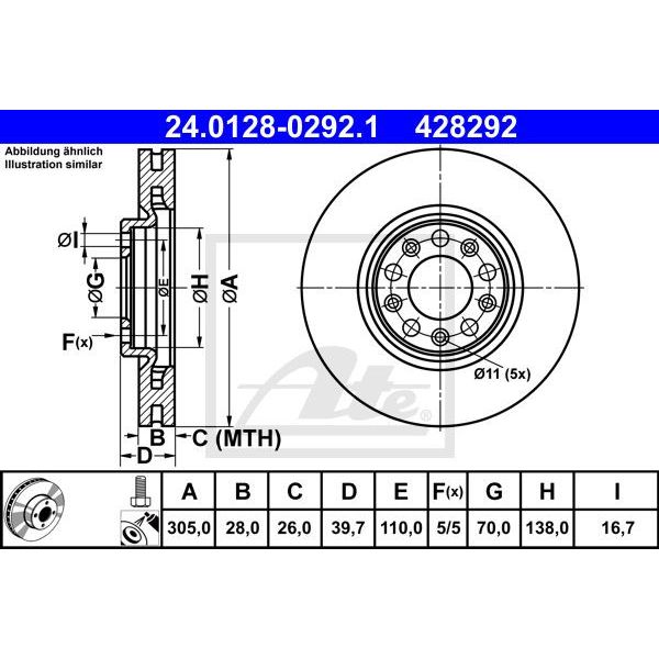 DISCHI FRENI ANTERIORI JEEP RENEGADE / FIAT 500X 51937304